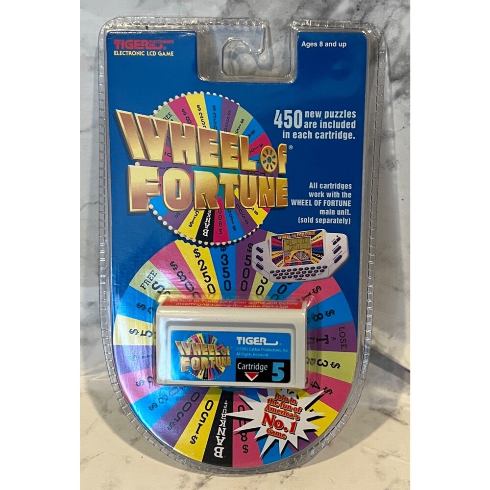 Vintage 1995 Tiger Electronics Wheel Of Fortune Cartridge #5 LCD Game
